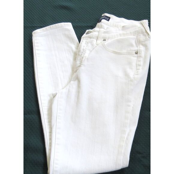 J. Crew Denim - J. Crew Mercantile Women's Mid rise Skinny White Jeans 28x28  EUC